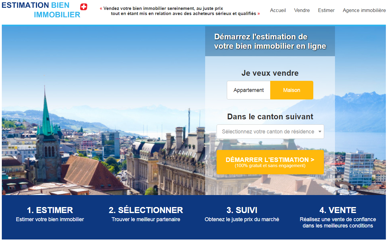 se connecter sur le site estimation maison suisse