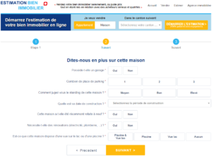 remplir etape 2 du formulaire en ligne estimer maison gratuit
