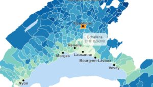 evolution prix moyen appartement echallens 2020