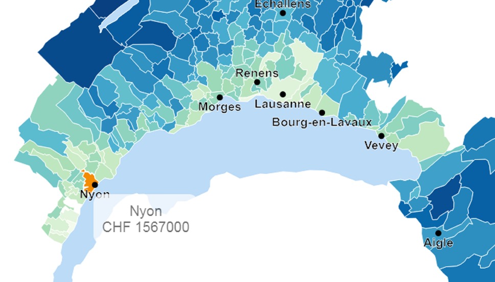 evolution prix moyen maison nyon 2020