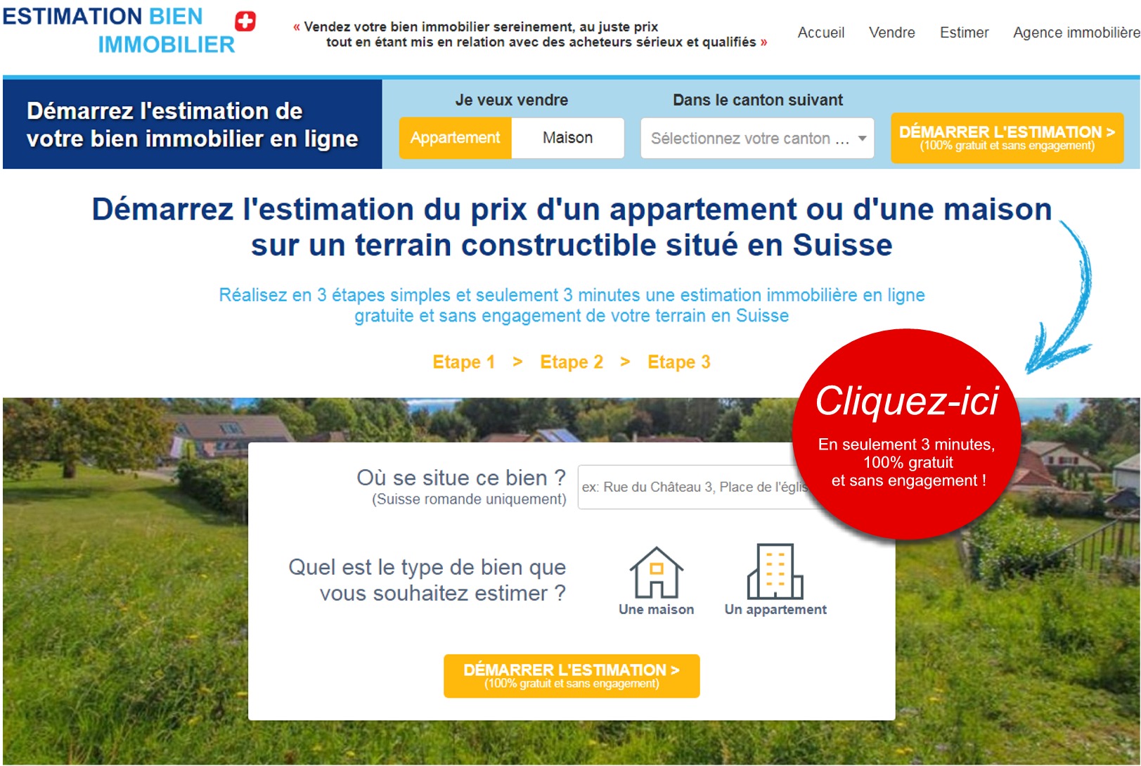 estimation prix terrain suisse