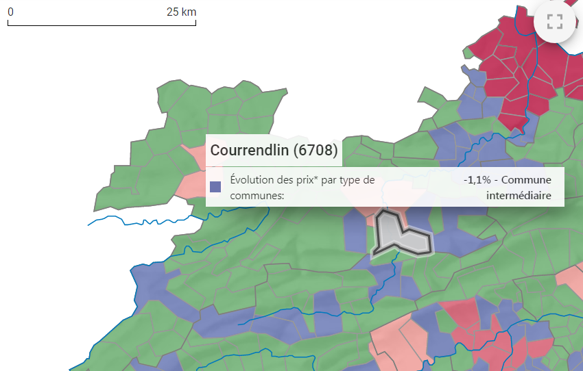 evolution prix m2 appartement courroux 2021