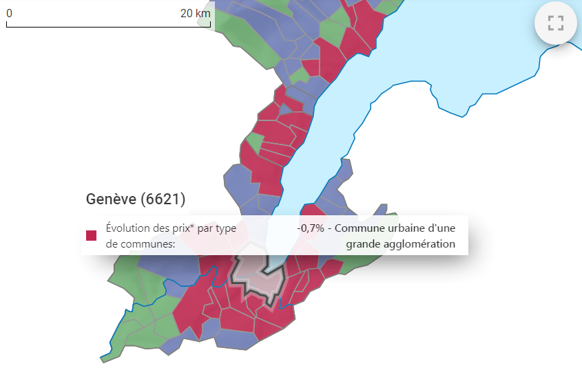 evolution prix m2 appartement geneve 2021