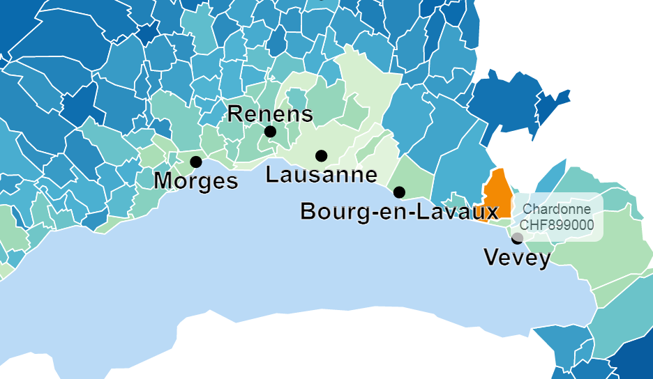 prix m2 moyen appartement chardonne 2021