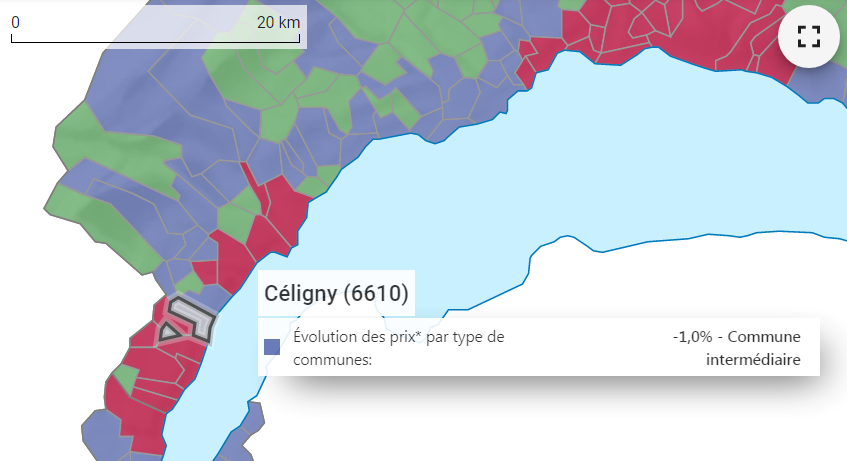 evolution prix m2 maison celigny 2021