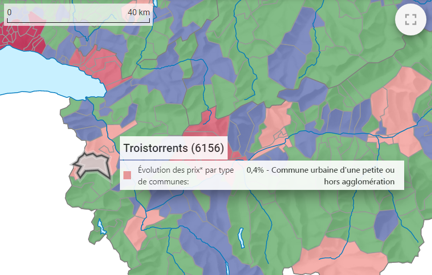 evolution prix m2 appartement troistorrents 2021