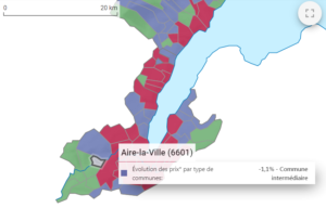 evolution prix m2 appartement aire la ville 2021