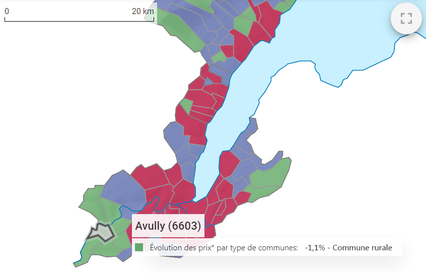 evolution prix m2 appartement avully 2021