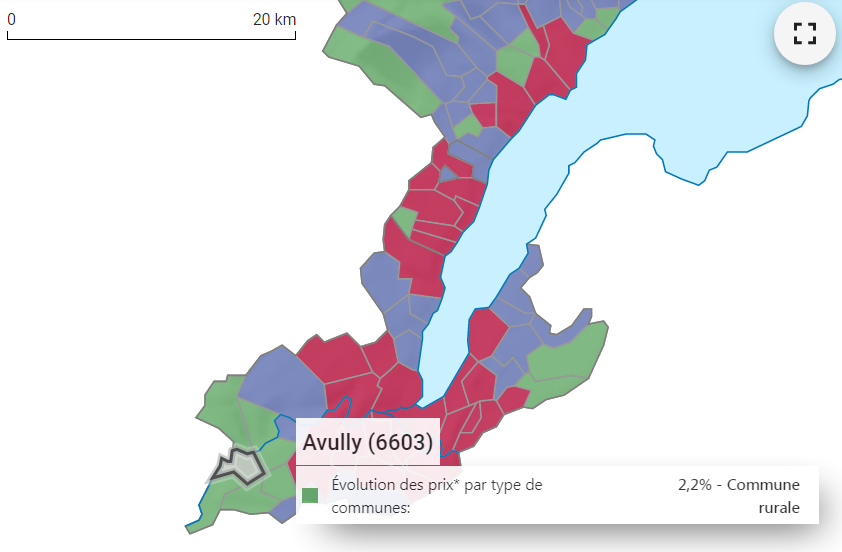 evolution prix m2 maison avully 2021