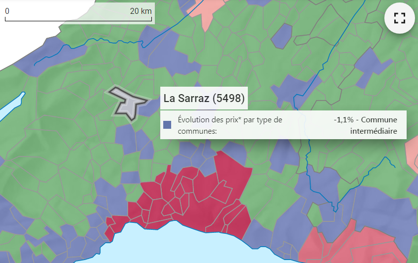 evolution prix m2 appartement la sarraz 2021