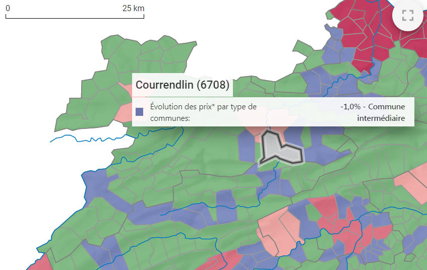 evolution prix m2 maison courrendlin 2021