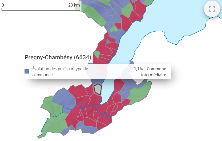 evolution prix m2 appartement pregny chambesy 2021