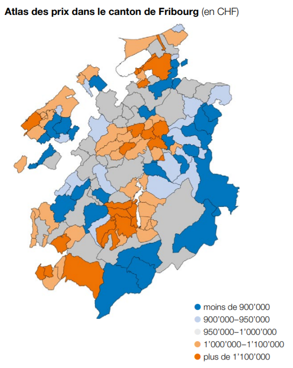 cartographie des prix maison villas fribourg 2021