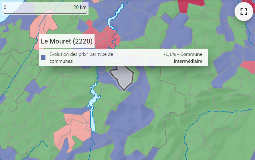 evolution prix m2 appartement le mouret 2021