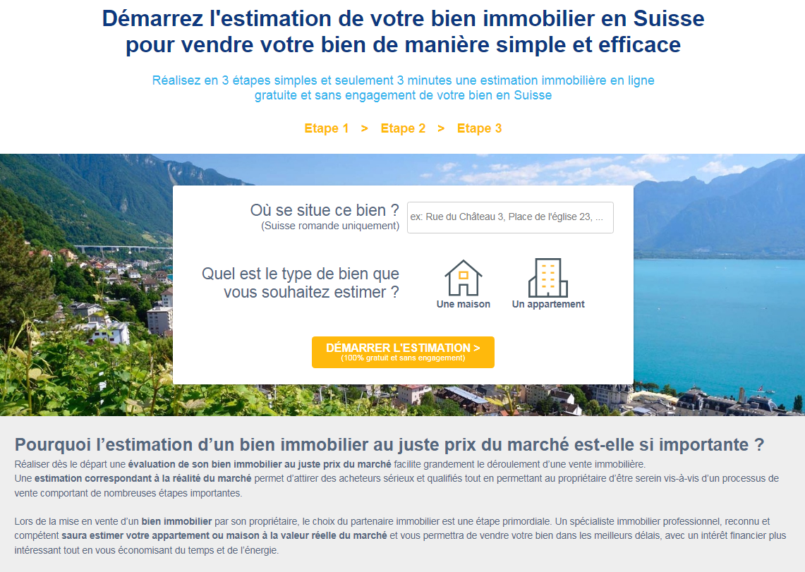 site estimation bien immobilier fiable suisse