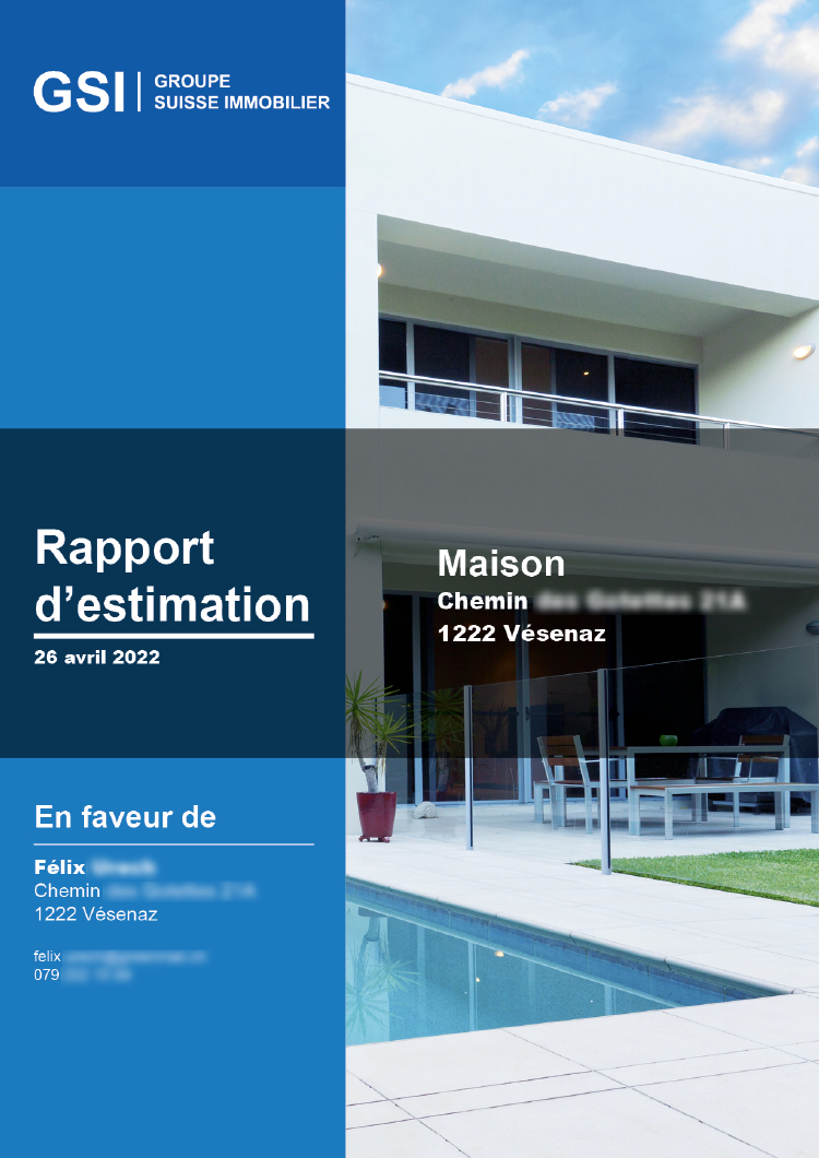 exemple rapport estimation immobiliere en ligne suisse