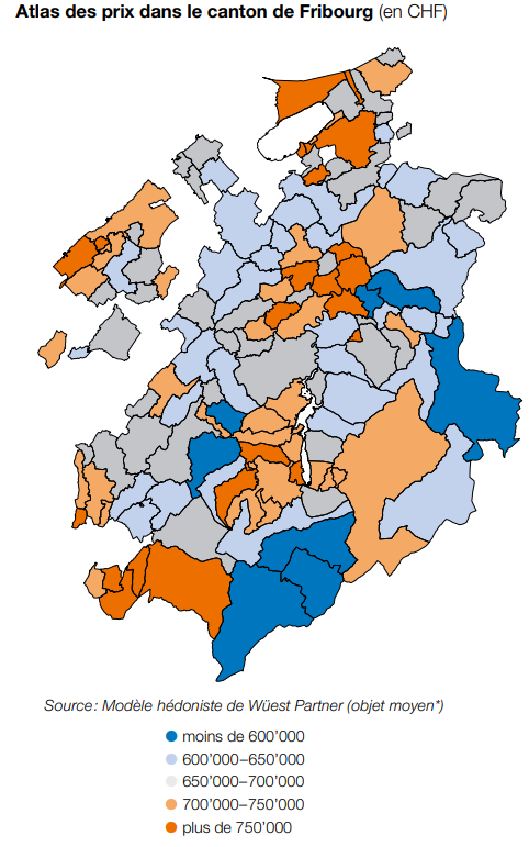 carte des prix m2 appartement fribourg 2023