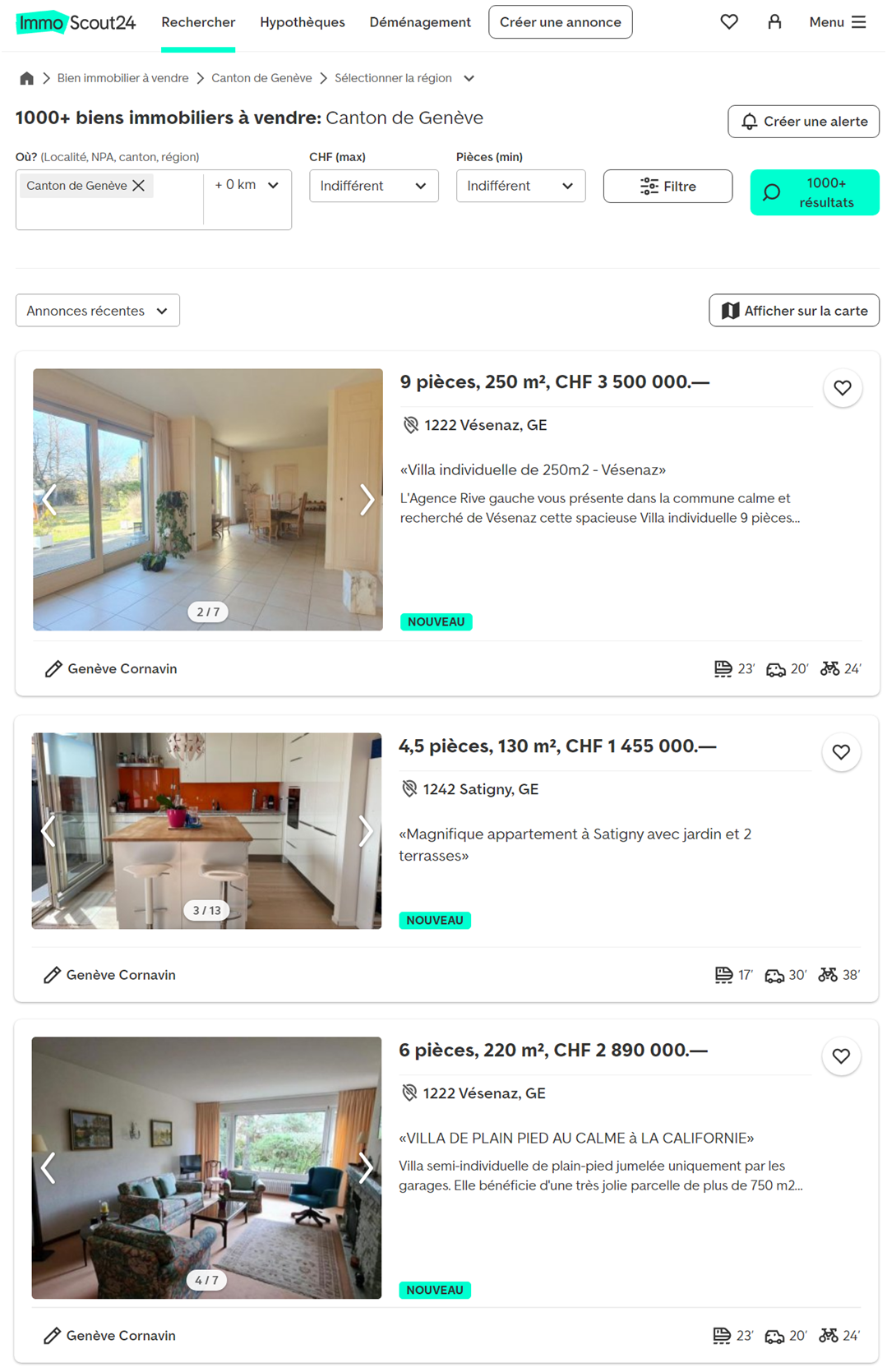 que site pour mettre une annonce immobiliere en ligne suisse