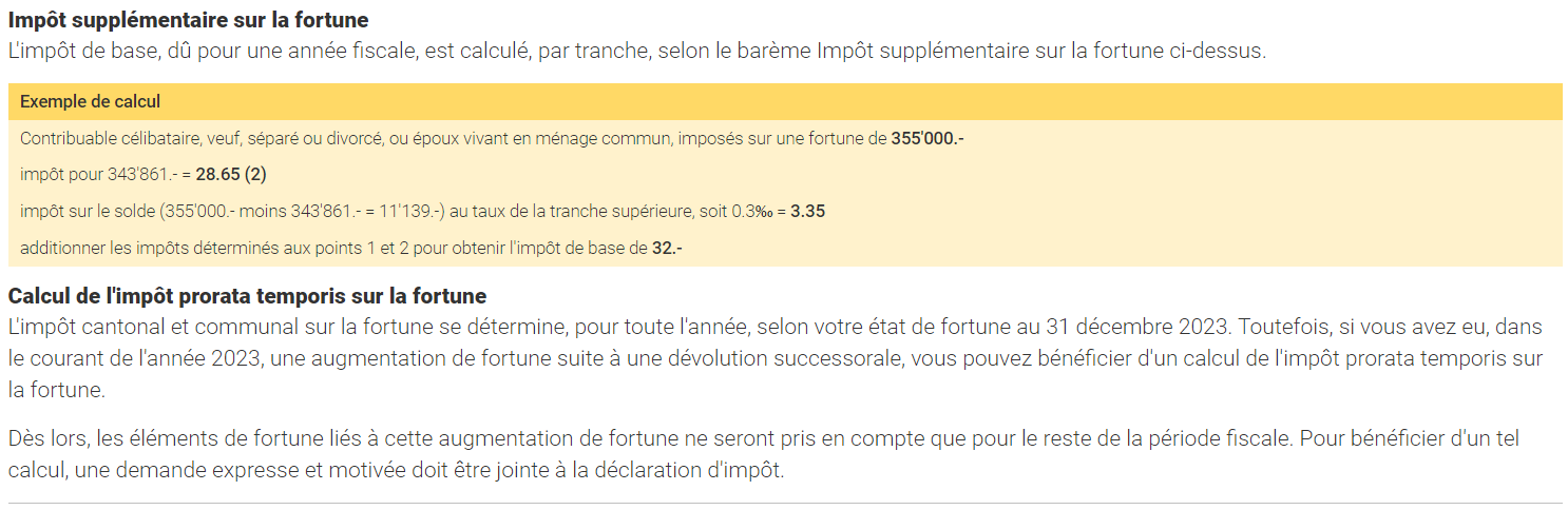 imposition fortune geneve calcul