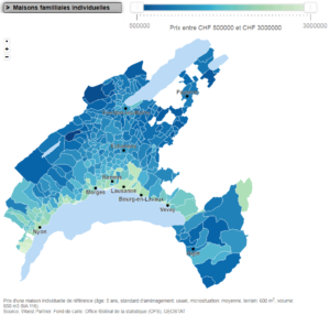 carte des prix immobilier maison vaud 2025